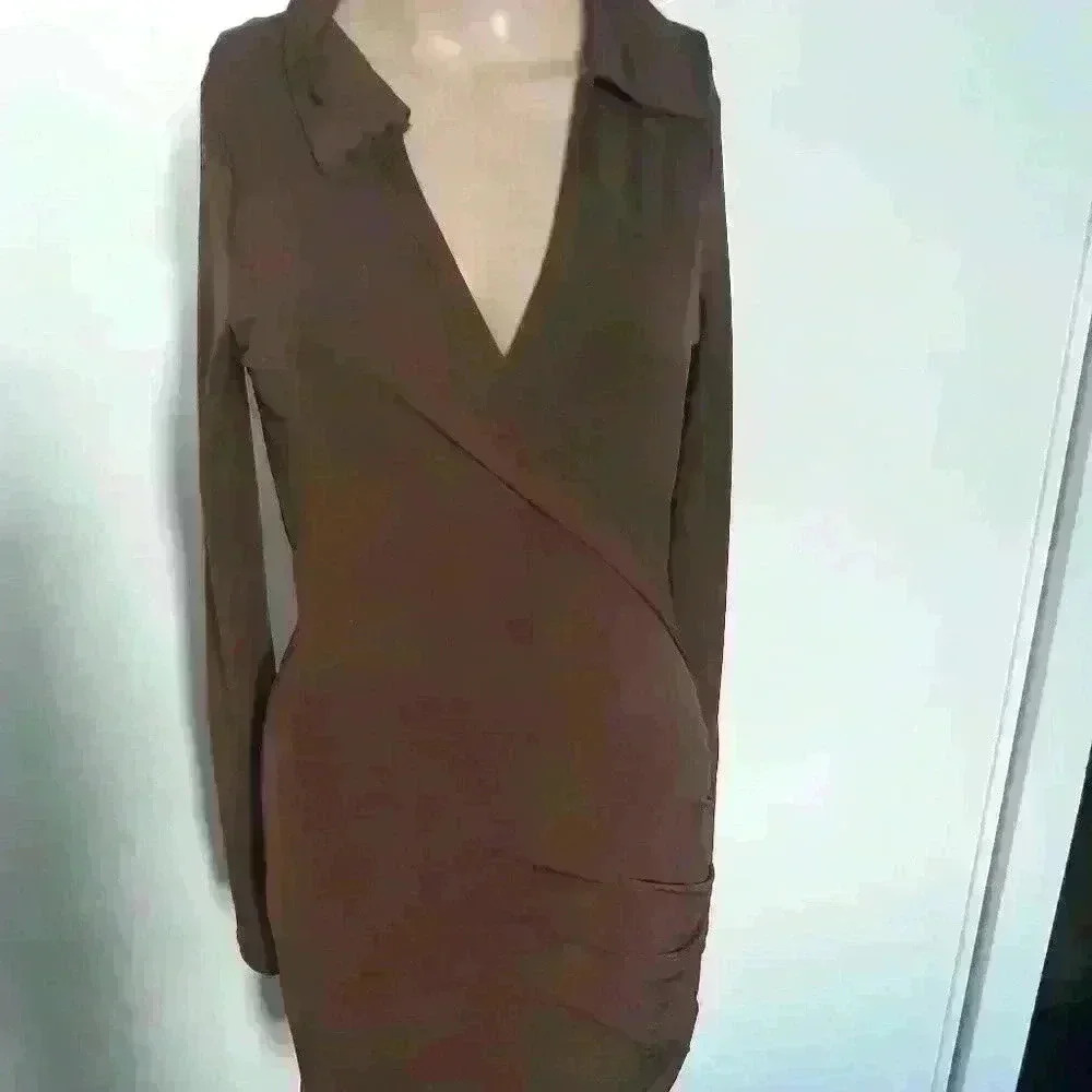 Forever 21 brown mini party  dress size medium - Picture 5 of 5